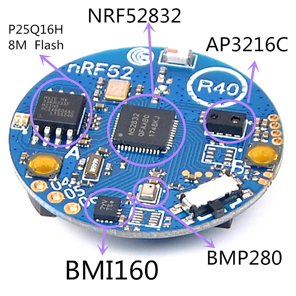 Bluetooth 5 BLE 4 0 NRF52832 _ датчик R40 ускорения гироскопа окружающего светильник Модуль на