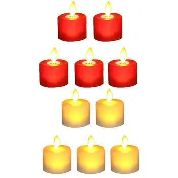 

5 Pcs Realistic and Bright Flickering Bulb Battery Operated Flameless LED Tea Light for Seasonal & Festival Celebration