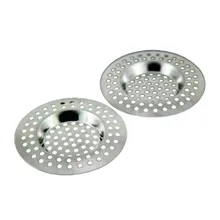 2pcs Stainless Steel Sink Strainer Waste Disposer Outfall Strainer Sink Filter Hair Sewer Outfall Kitchen Accessories Wholesale