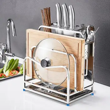 

304 Stainless Steel Knife Holder Kitchen Appliances Multi-functional Knife Holder