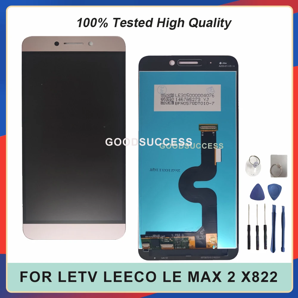ЖК-дисплей с сенсорным экраном в сборе для LeTV LeEco Le Max 2 X822 X823 X829 X820 X821 100%