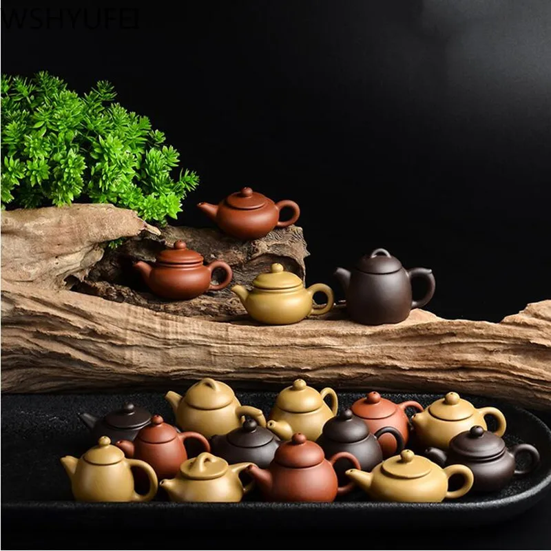 1 PCS Chinese Purple Clay Tea pet Fingertip Small tea Figurine Ornament Boutique oolong Accessories home decoration | Дом и сад