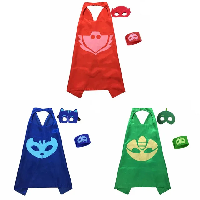 PJ Masks маска плащ мультфильм Рисунок Аниме вечерние Детские подарок на день рождения для мальчиков и девочек Хэллоуин косплей одежда