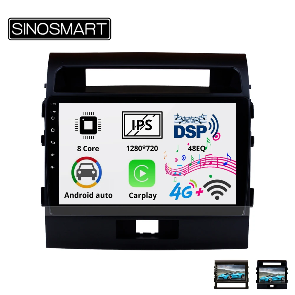 Sinosmart 8-ядерный DSP 48EQ 2Din IPS/QLED 2.5D экран автомобильный gps радио навигатор плеер для