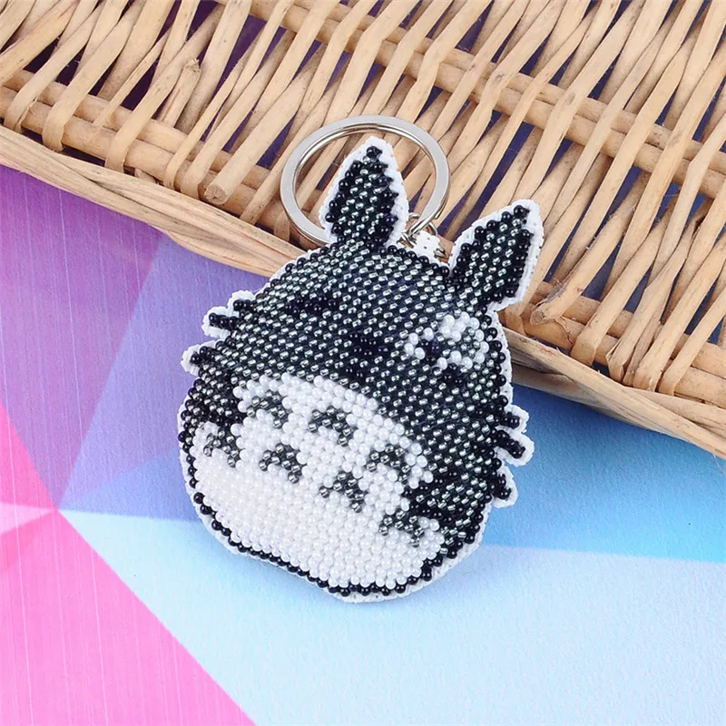 

Ddecoration Car Key Chain Accessories Stamped Crafts DIY Printed Cross-Stitching-Kit Embroidery Stich-Bead Needlework SMX-047