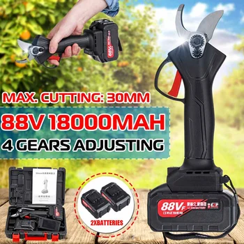 

30mm 88V Cordless Pruner Electric Rechargeable Pruning Shear Secateur Branch Cutter Garden Pruning Tool with 18000mAh Battery