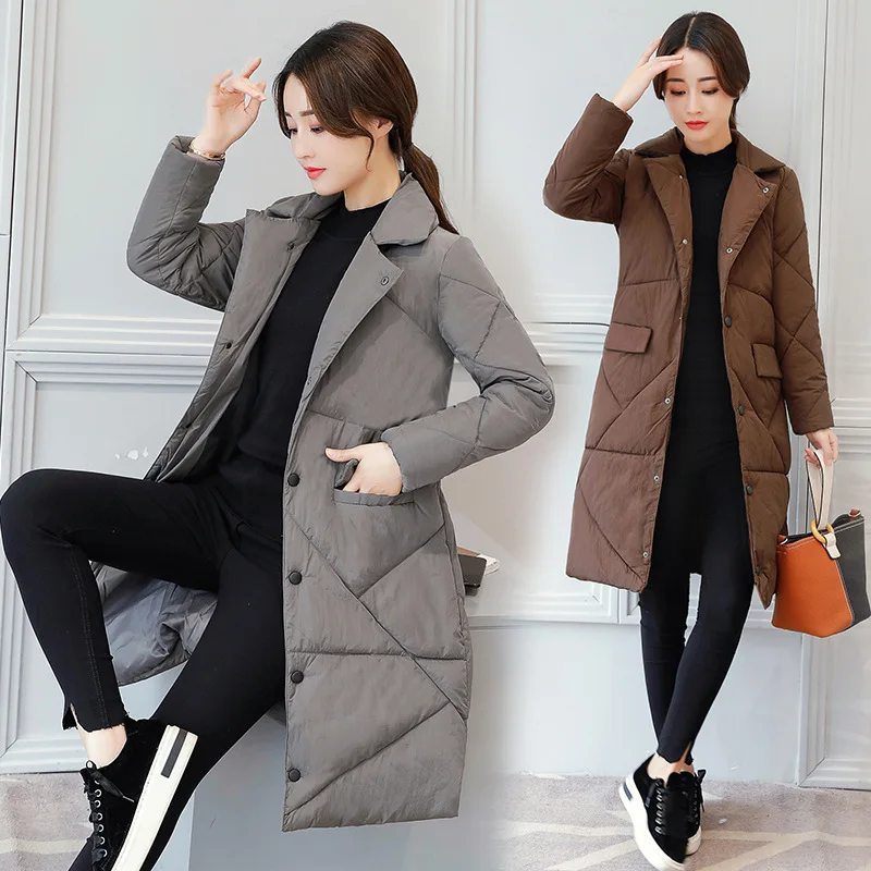 Осень, стиль, хлопковое пальто средней длины, AliExpress EBay