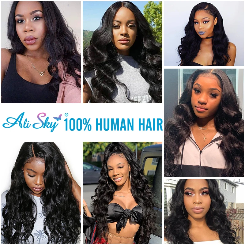 [Ali Sky] Бразильский прямые волосы remy 1 комплект 100% натуральные волосы ткань s натуральный черный цвет Бесплатная доставка может быть окрашен
