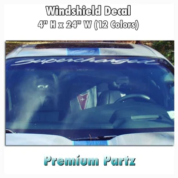

For 1950-2017 Supercharged Windshield Decal New 1PC 12 Colors Pontiac Mopar Chevy US