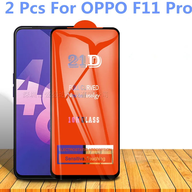 2 шт. изогнутое закаленное стекло для OPPO F11 Pro Полное покрытие 11H защитная пленка
