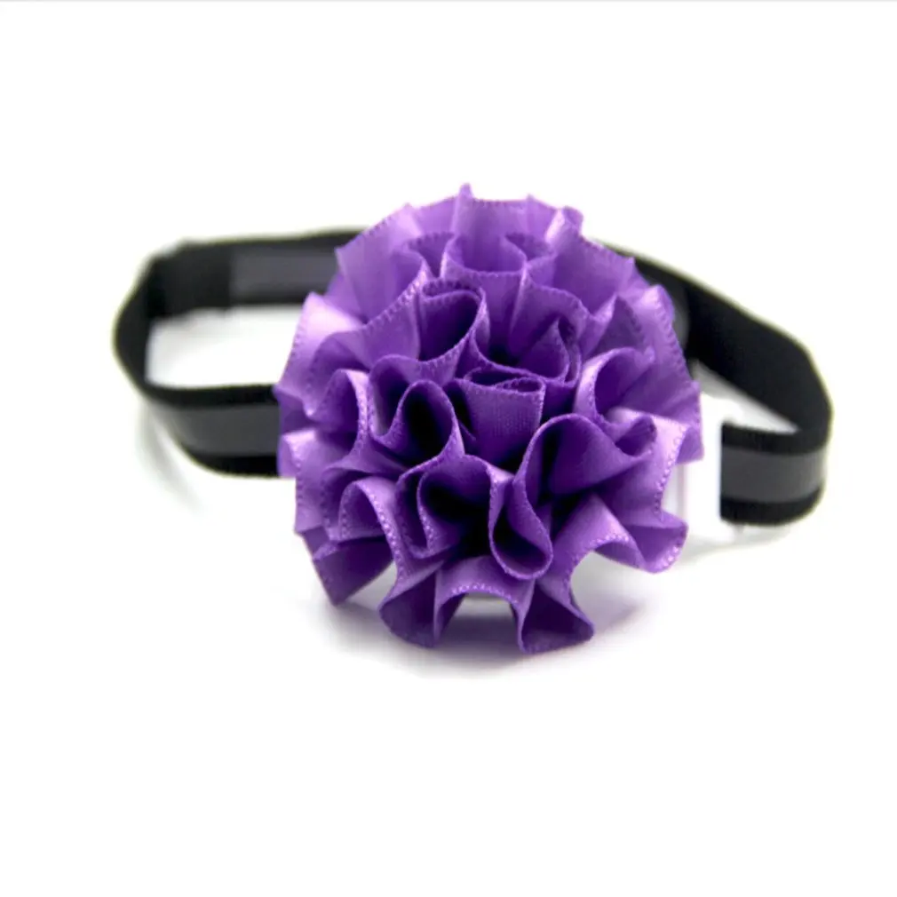 Reflective Belt With Small Flower Pet Bow Tie Dress Up Accessories Cat Dog Jewelry Collar Comfortable Skin Touch