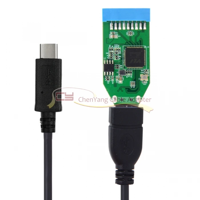 Материнская плата 20pin Header Женский адаптер для OTG USB-C кабель-удлинитель type-C