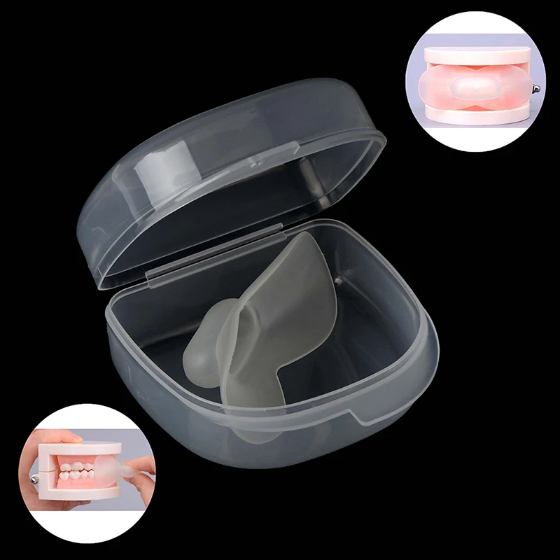 1pc Medical Silicone Tongue Stopper Anti Snoring Mouthpiece Device Sleep Guard Stopper Tongue Retain Breathing Aid Snore Apnea