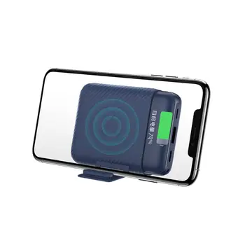 

ROCK 10000mAh Qi Wireless Charger Power Bank Desktop phone stand External Battery Powerbank For iPhone11 SE X Samsung Xiaomi 10