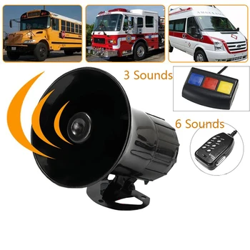 

3 Sounds/6 Sounds Loud Security Warning Horn for Car Motorcycle 110dB 12V Universal Small size Lightweight Horn Car Accessories