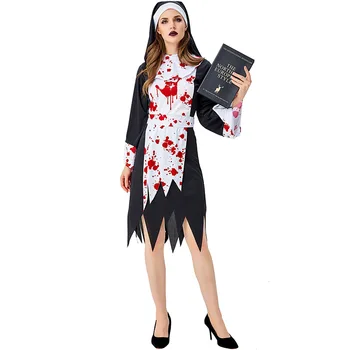 

Terrible Christian Adult For Women Bloody Nun Scary Cosplay Costume Dress Halloween Material Item Type Source Characters Bloody