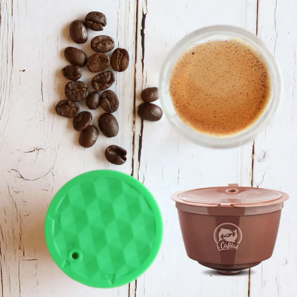 

Reusable Dolci Gusto Capsule Crema Coffee Filter for Nescafe Dolce Gusto Filters Refillable Stainless Steel Plastic Cafe Cup