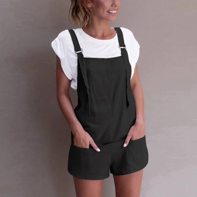 Womens Jumpsuit Casual Shorts ZANZEA 