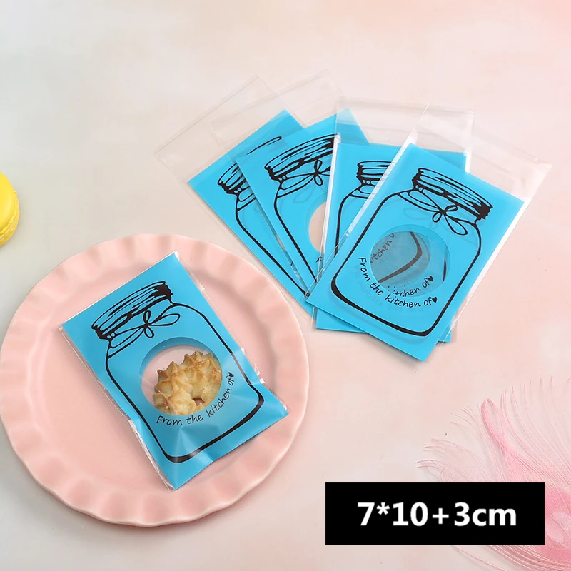 7x10cm N0.12 LBSISI Life 100 шт. 7/8*10+ 3 см самоклеющиеся еда шоколад мыло мешки для печенья, конфет пластиковая упаковка ювелирных изделий подарок поли мешок - Цвет: 7x10cm N0.12