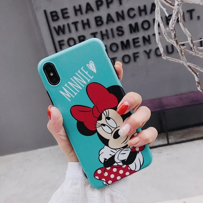 minnie Marchcover Микки, Минни, Дональд Дейзи матовый чехол для iPhone 11pro X XR XS MAX Мягкий ТПУ чехол для iPhone 8 7 6S 6 Plus Conque - Цвет: minnie