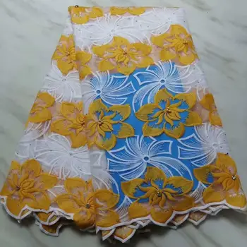 

High Quality Swiss Voile Lace 2020 African Nigeria Cord Lace Fabric With Stones Embroidery African Lace Fabric For Women Clothes