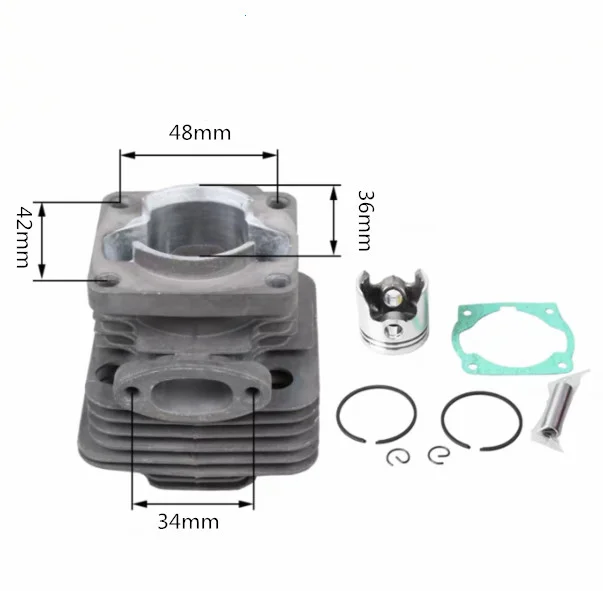 Cylinder Piston Kit 36mm For Mitsubishi Tl33 1e36f-2gn B33b 33cc Engine Brush Cylinder Piston Kit 36mm For Mitsubishi Tl33 1e36f-2gn B33b 33cc Engine Brush