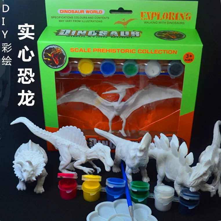 

New Style DIY Educational Graffiti Doll Environmentally Friendly PVC 6-Coloured Drawing Dinosaur High-End Children Gift Toy