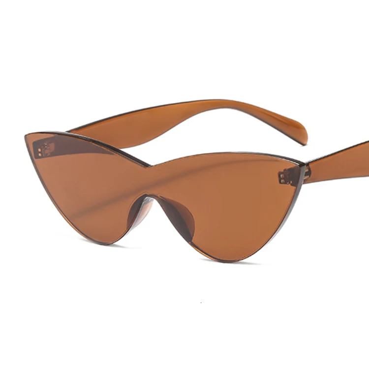 Серые солнцезащитные очки Cateye женские роскошные брендовые дизайнерские винтажные черные очки ретро в форме кошачьих глаз солнцезащитные женские очки оculos UV400 - Цвет линз: Brown