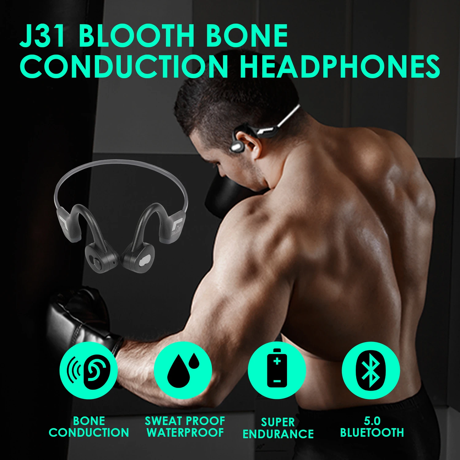 Беспроводные наушники J31 с костной проводимостью Bluetooth 5 0 бинауральная
