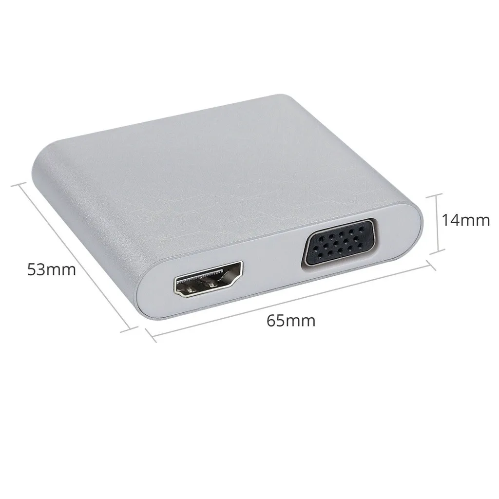 3 в 1 USB к HDMI VGA+ аудио видео конвертер цифровой av-адаптер для iPhone 6S Plus для Ipad iOS samsung Android