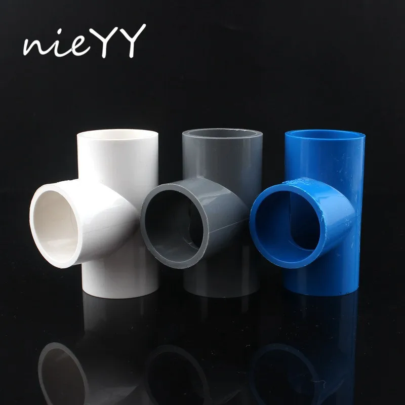 

32mm PVC Equal Diameter Tee Connector Three Way Joint Garden Irrigation Pipe Accessories Fish Tank Hard Tube Water Pipe Supplies