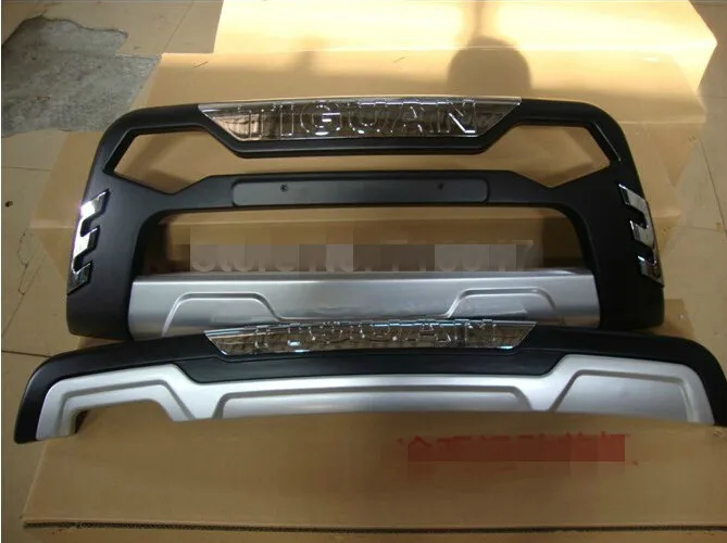 Подходит для Volkswagen Tiguan 2010-2012 Высокое качество ABS пластик хромированный передний и задний бампер защитное устройство