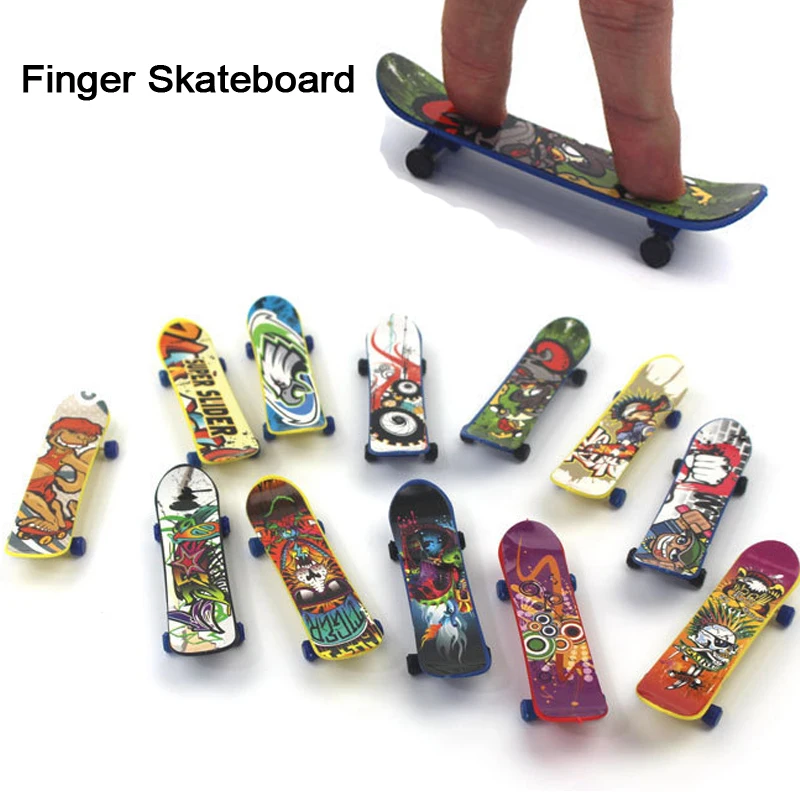 10pcs/Lot Mini Finger Skateboard 9.5cm Plastic Fingerboard Finger Skate