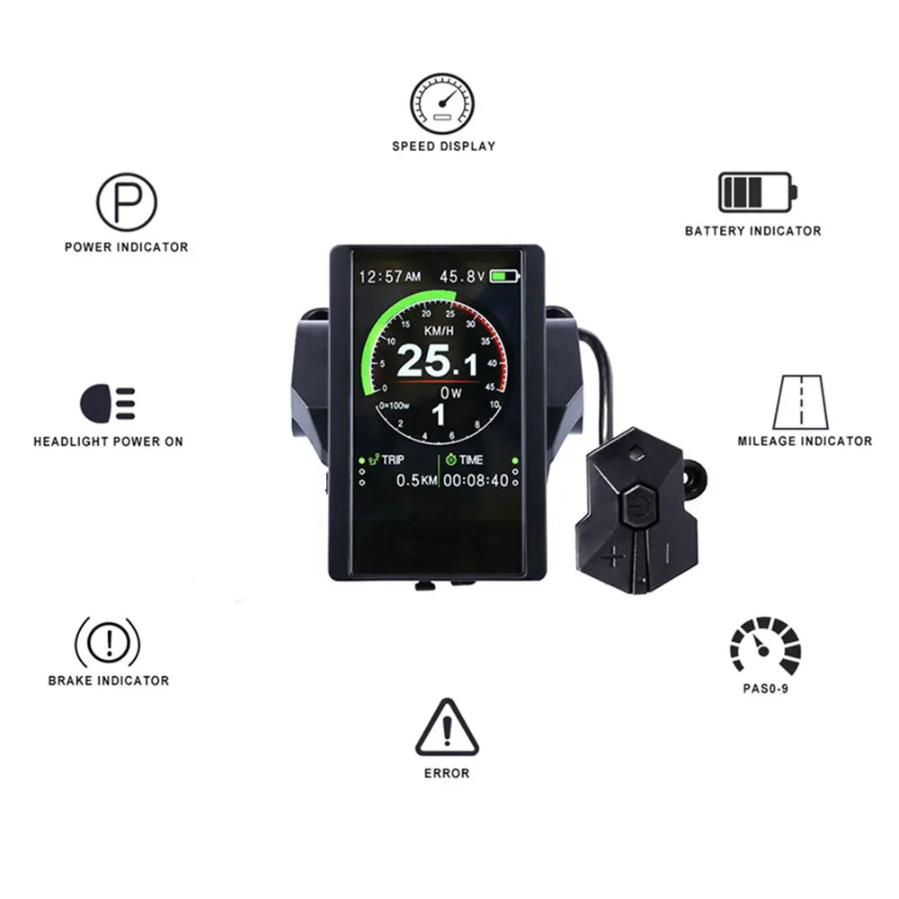 TSDZ2 TONGSHENG 850C COLOR DISPLAY 9 GEARS