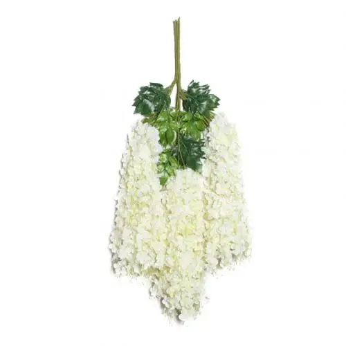 Milk White 1 шт. для свадьбы искусственные цветы искусственные глицинии Haning цветок настенный Декор Поддельные Цветы свадебное украшение для сада домашний декор - Цвет: Milk White