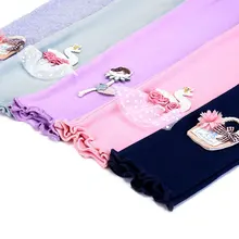 Тонкие леггинсы для девочек на весну и осень верхняя одежда в западном стиле из чистого хлопка для маленьких девочек, штаны летняя одежда