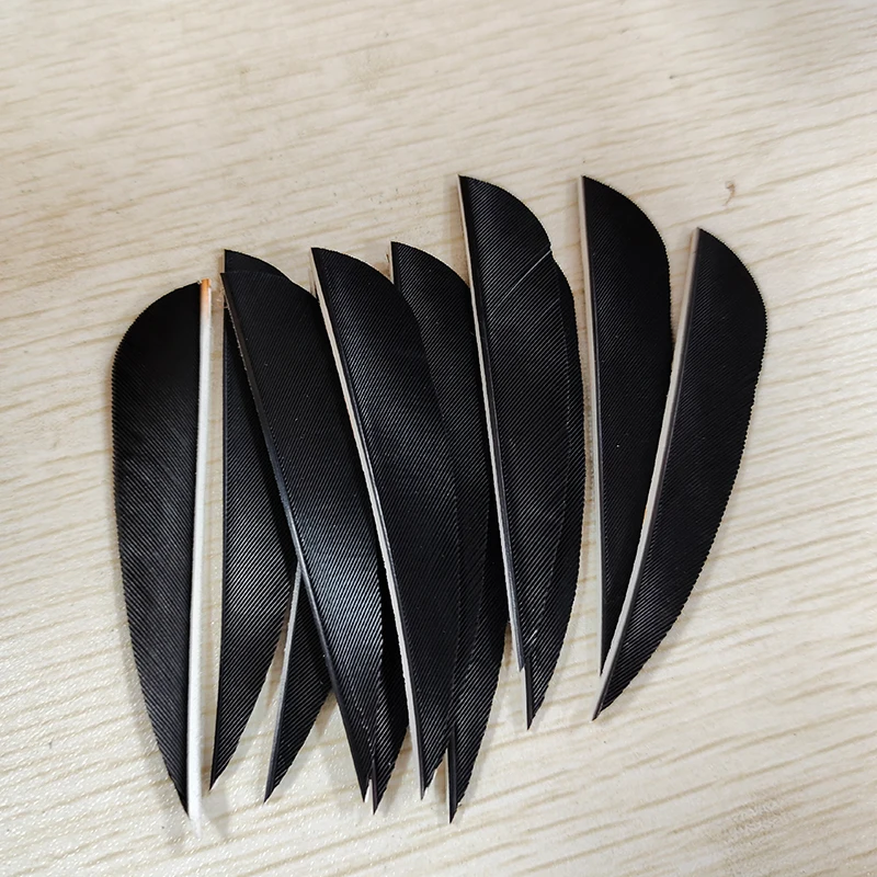 Details about   50pcs 3"4"5" Arrow Natural Turkey Feather Waterdrop Fletches Vanes DIY Shaft FS 