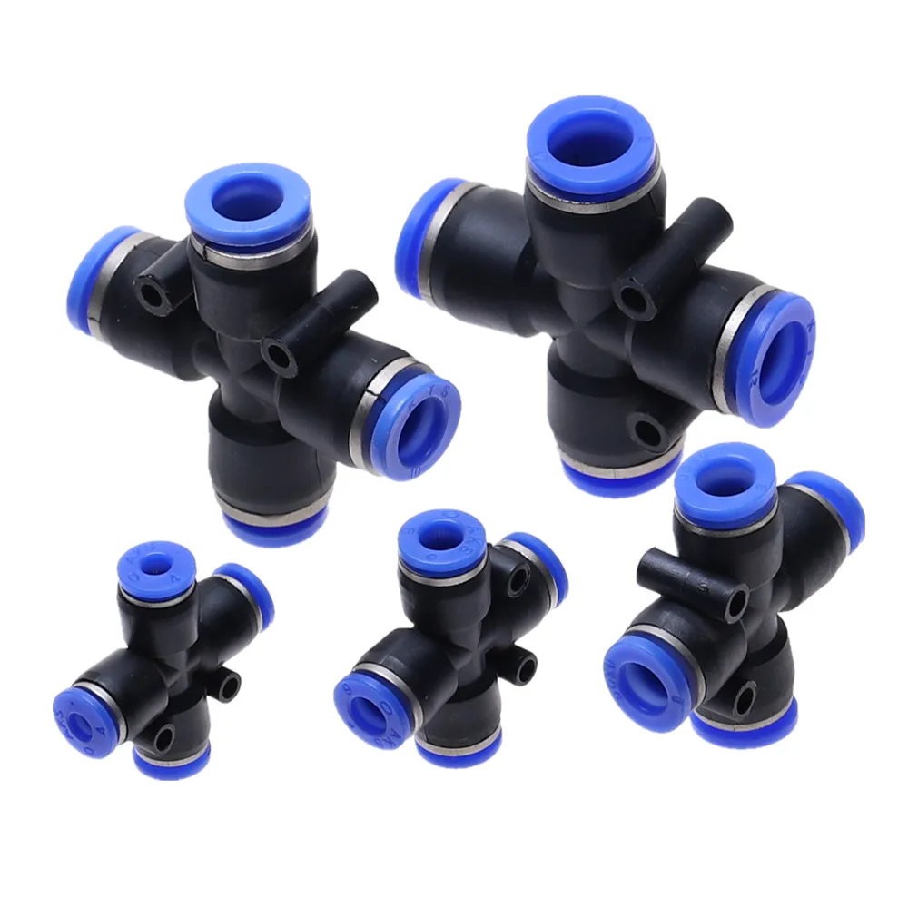 6/8/10/12mm Pneumatic Push In Fitting Air Valve Water Hose Connector Pipe Joiner 