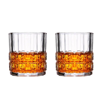 

Hellodream old fashioned lead-free whiskey glass for scotch bourbo Set of 2-xx oz