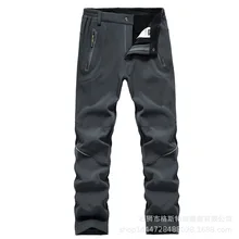 Мужские зимние Бархатные толстые теплые уличные брюки больших размеров, ветронепроницаемые износостойкие брюки для альпинизма, мужские мягкие брюки