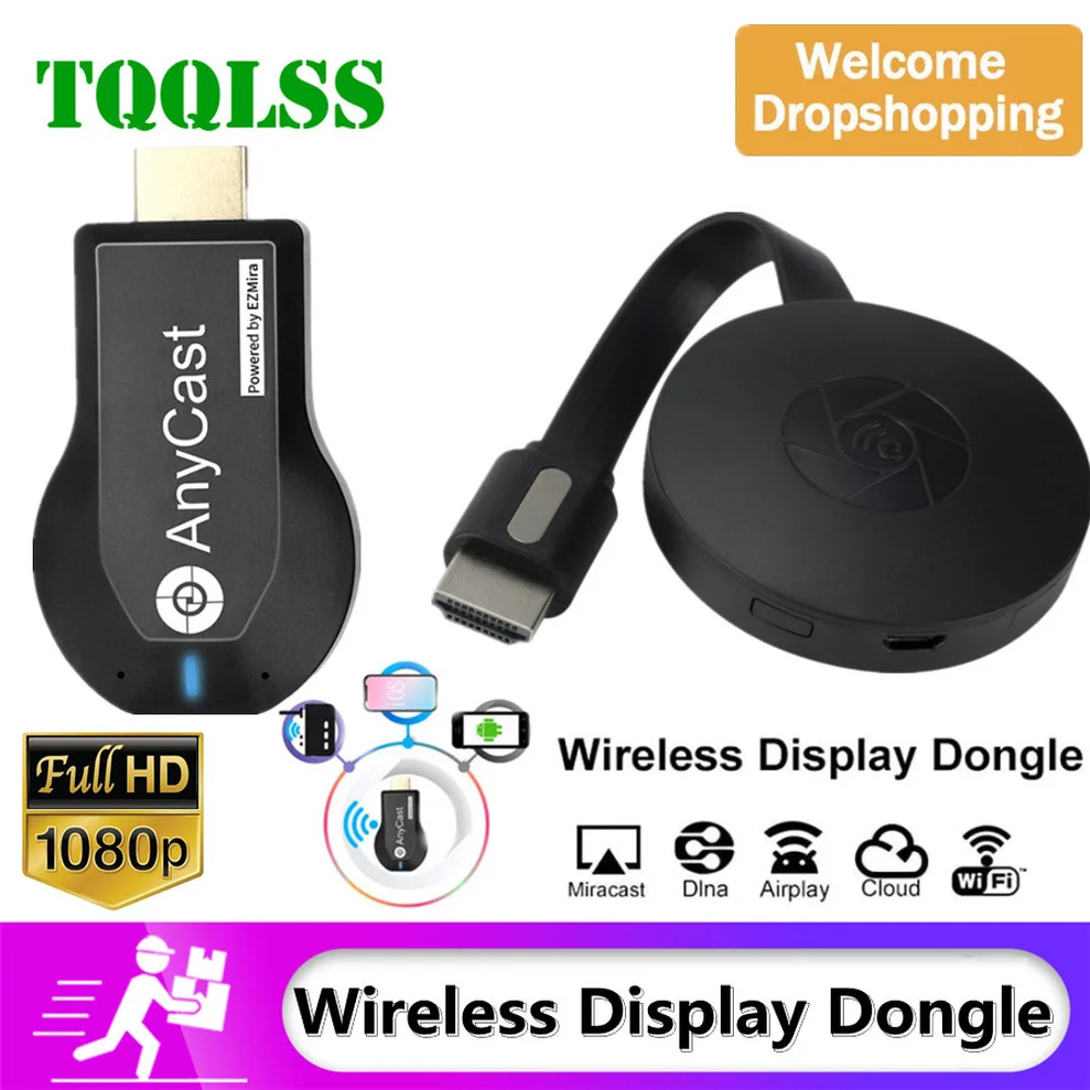 Miracast Android Dongle Mirascreen Wifi HDMI-compatible Airplay TV Stick Wireless Display Receiver 1080P Media Streamer Adapter |