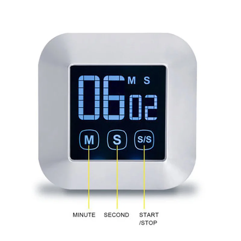 TS-83 Kitchen Timer Convenient Cooking Timer Restaurant Digital Practical Cooking Alarm Food Preparation Magnetic Touchscreen