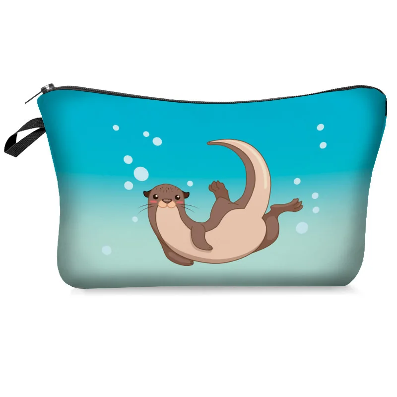 

Bagsvogue Sloth Cosmetic Bag Pouch Toiletry Waterproof Printing Swanky Turtle Leaf Toilet Bag Custom Style for Travel