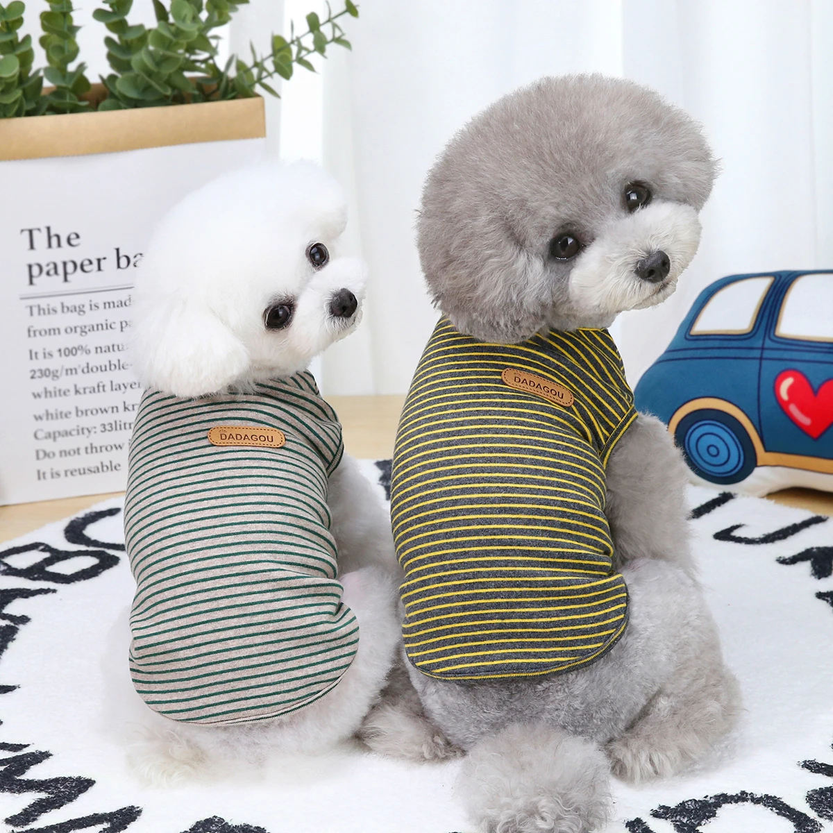 Chaleco a rayas perros y gatos, Ropa barata de verano para cachorros, Terrier, disfraz para mascotas AliExpress Hogar y jardín