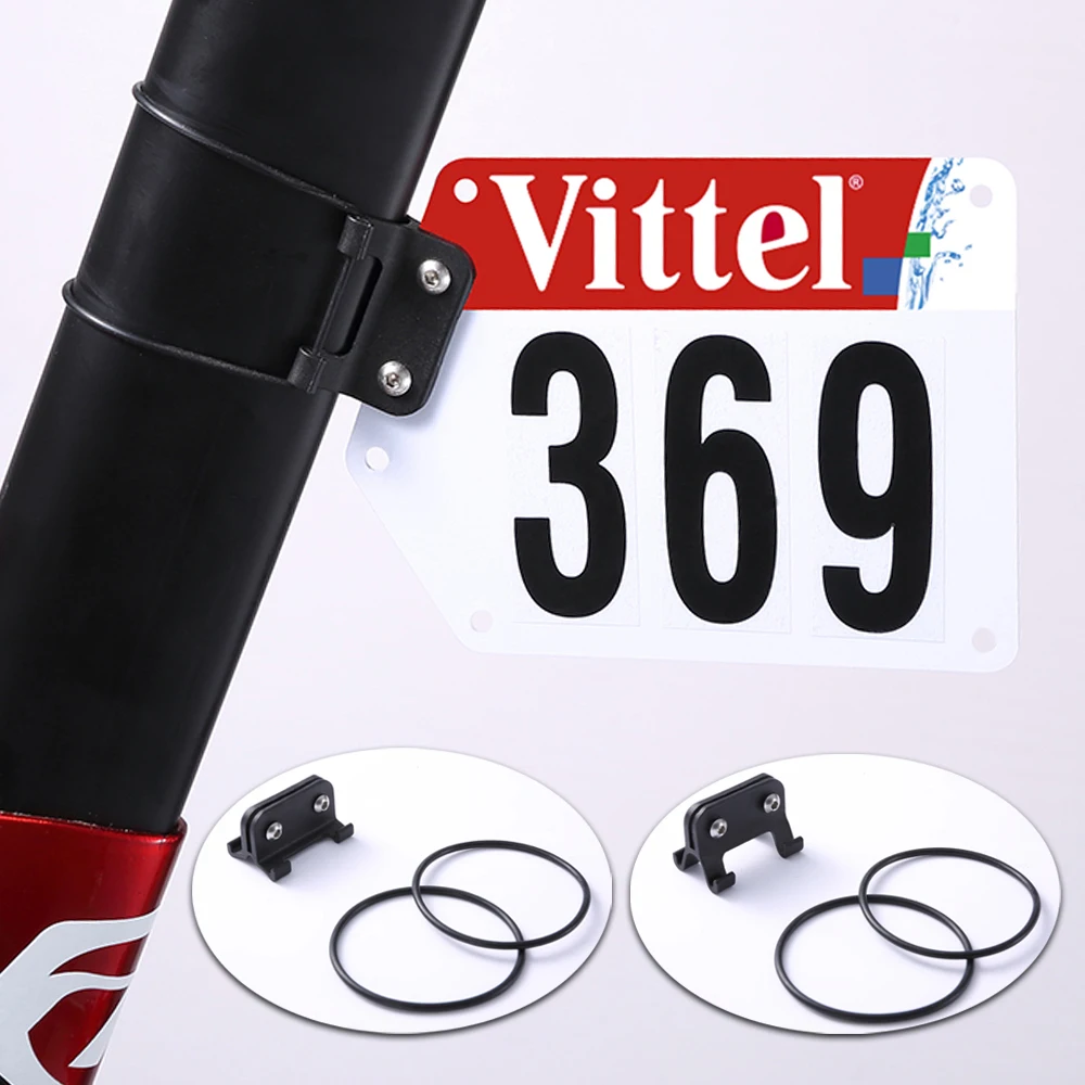 

MTB Bike Triathlon Racing Number Plate Mount Holder For Road Bicycle Cycling Rear License Number Seatpost Racing Cards Bracket