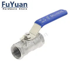 1Pcs Ball Valve SS 304 Stainless Steel Sanitary Ball Valve 1/4, 3/8, 3/4, 1, 1-1/4, 1-1/2 BSP Female Thread Straight Type