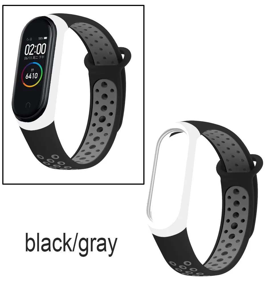 Для Mi Band 3/4 спортивный умный силиконовый браслет Eatch на запястье для Mi Band 3 ремешок аксессуары браслет