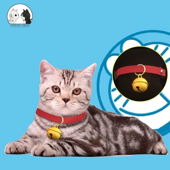 

Japanese Cartoon Adjustable Nylon cat dog Collars Pet Collars With Bells Charm Necklace Collar Robot Cat Little Dogs Cat Collars