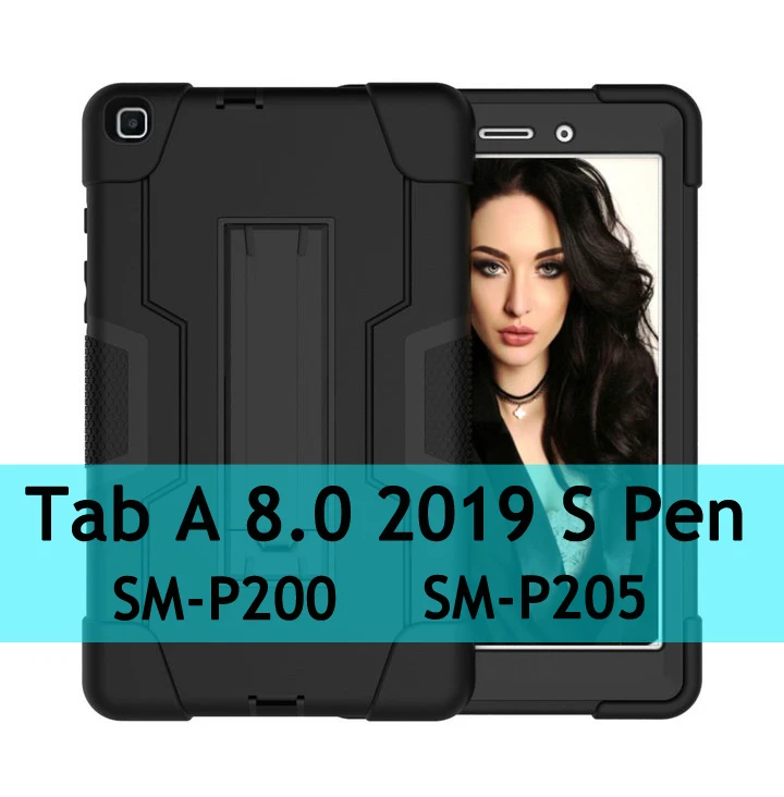 Для samsung Galaxy Tab A 8,0 защитный чехол PC чехол на заднюю панель samsung Tab A8 чехол 8 8A SM-T290 SM-T295 SM-P200 P205 S Pen - Цвет: BB for P200 P205