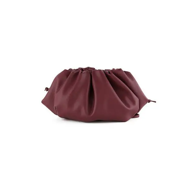 Wine red small Натуральная кожа, сумка-конверт, роскошные сумки, женские сумки, дизайнерские, объемные, округлой формы, кошельки и сумки, клатчи - Цвет: Wine red small